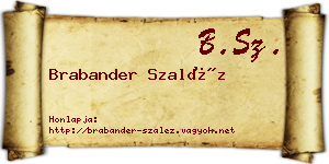 Brabander Szaléz névjegykártya